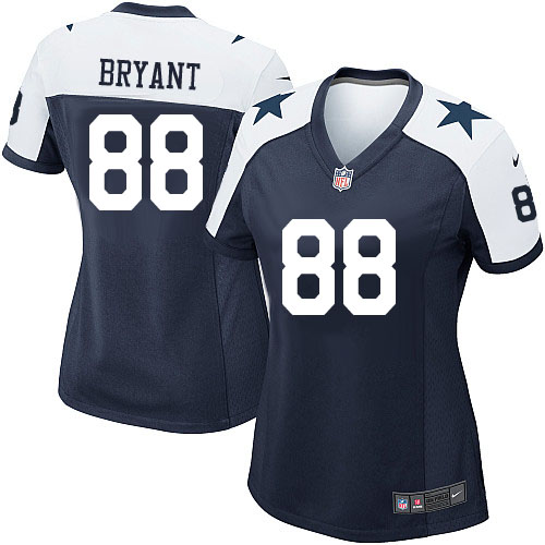 Women's Game Dez Bryant Nike Jersey Navy Blue Alternate - #88 Throwback NFL Dallas Cowboys